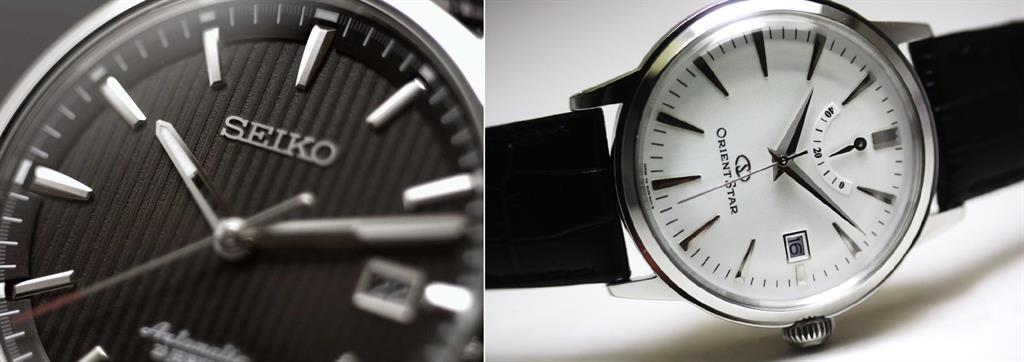 So sánh đồng hồ nam dây da của Seiko và Orient