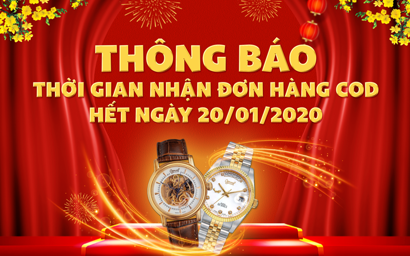 [THÔNG BÁO] THỜI GIAN NHẬN ĐƠN HÀNG COD - MUA ĐỒNG HỒ NGAY KẺO MUỘN!