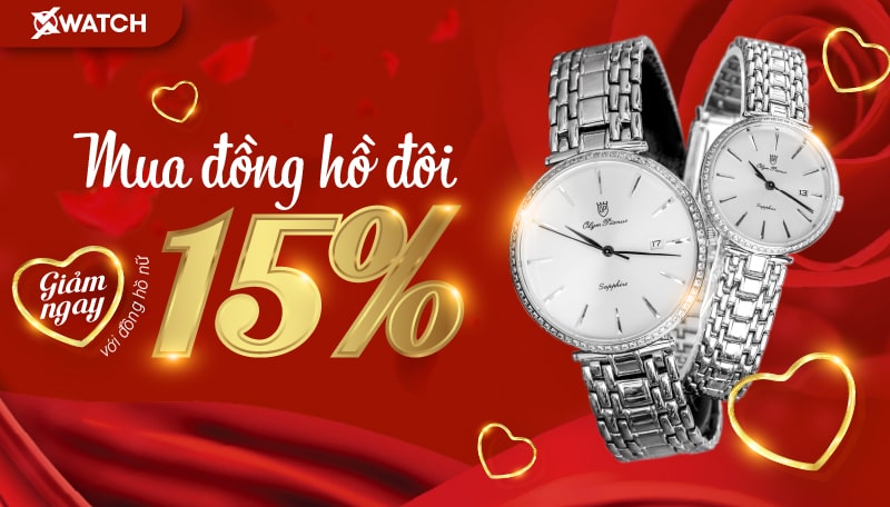 [HOT] MUA ĐỒNG HỒ ĐÔI - GIẢM NGAY 15% ĐỒNG HỒ NỮ! 