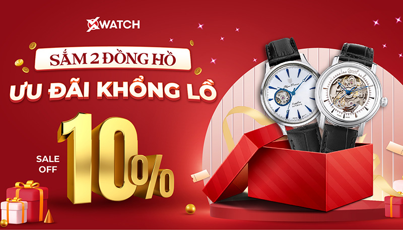 HOT!!! SẮM 2 ĐỒNG HỒ - ƯU ĐÃI KHỔNG LỒ - GIẢM NGAY 10%!