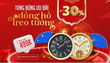 HOT! TẾT RỘN RÀNG - ƯU ĐÃI NGẬP TRÀN: - 30% ĐỒNG HỒ TREO TƯỜNG SEIKO CHỈ TỪ 499K | Duy Nhất Tại Xwatch Lý Thái Tổ