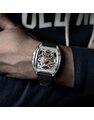 CIGA Design Z-Series Orologio Automatico Uomo – Cassa Acciaio DLC, Scheletro, Cinturino In Silicone