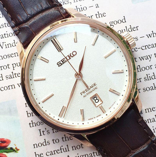 SEIKO PRESAGE VÀNG HỒNG THỜI THƯỢNG SRPD42J1