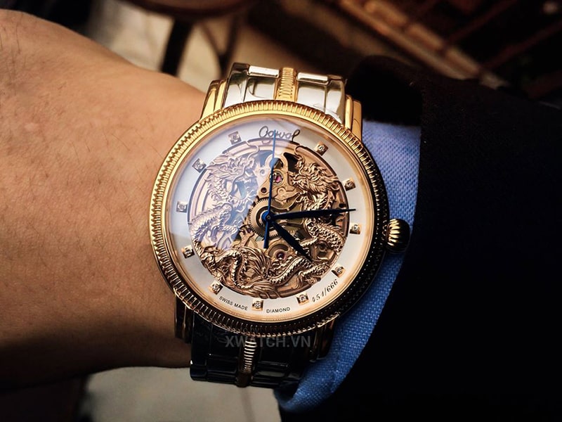 đồng hồ nam bằng vàng 18k