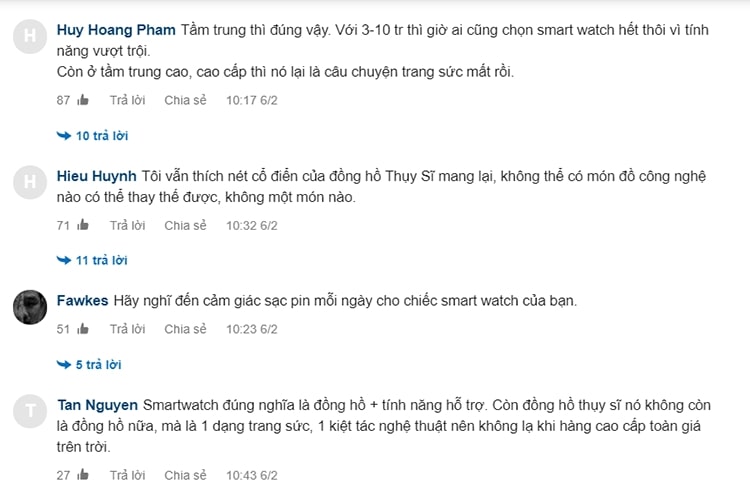 Đánh giá về đồng hồ truyền thống