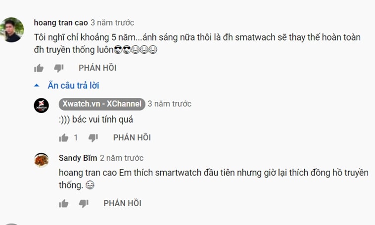 Phản hồi khách hàng về đồng hồ thông minh