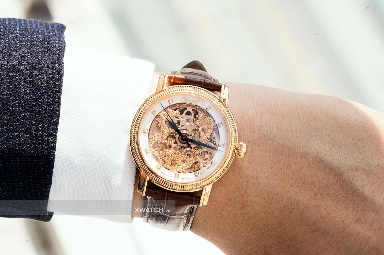 Ogival OG358.652AGR-GL Lưỡng Long Chầu Nguyệt