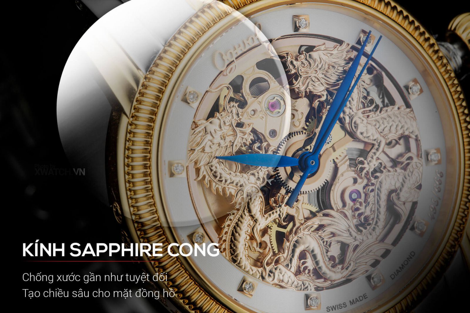 Ogival OG358.652AGSR-T Lưỡng Long Chầu Nguyệt