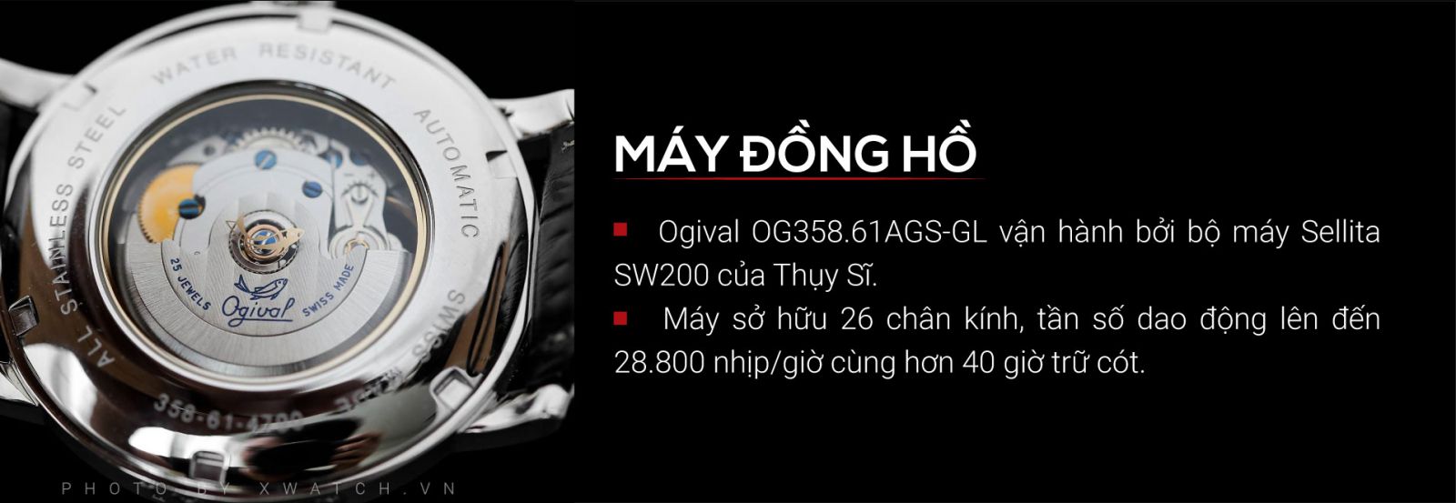 Đồng hồ Ogival OG358.61AGS-GL