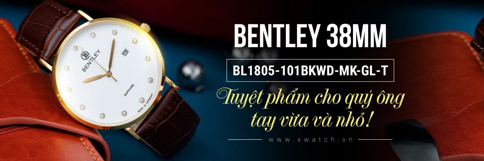 Đồng hồ Bentley BL1805-101BKWD-MK-GL-T