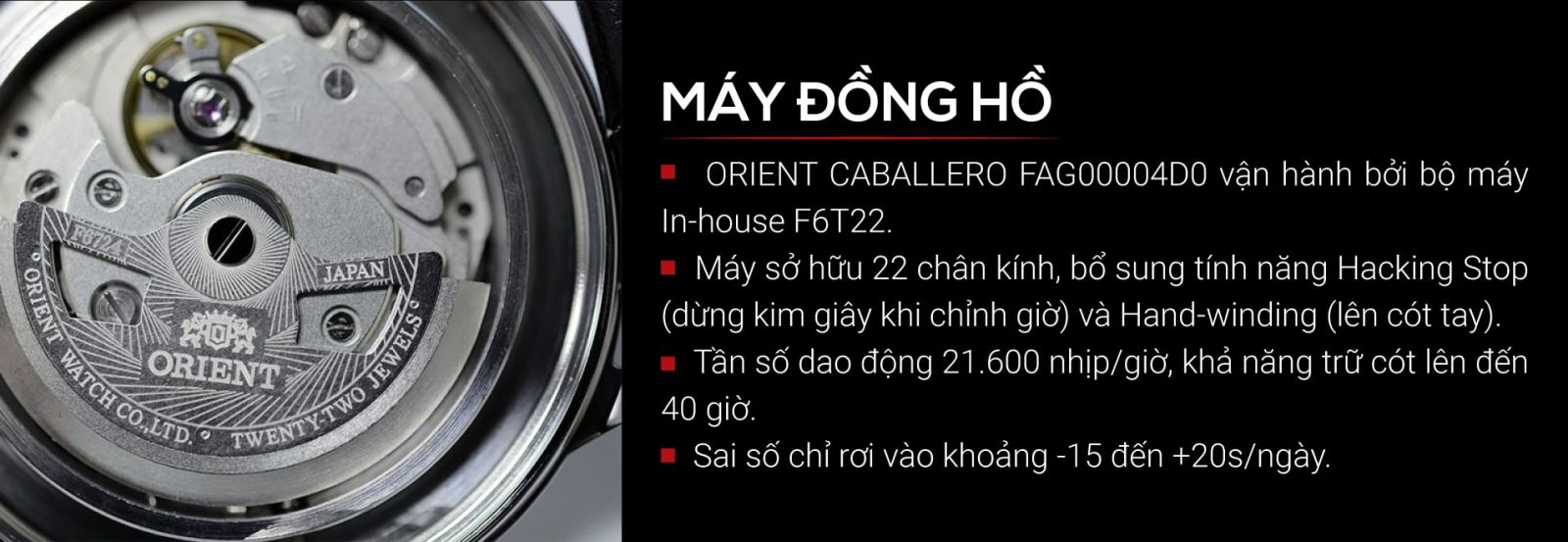 Đồng hồ Orient Caballero FAG00004D0