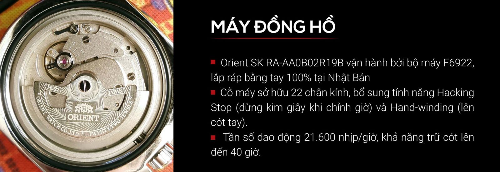 Đồng hồ Orient SK RA-AA0B02R19B