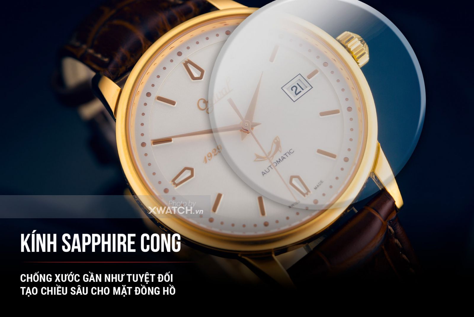 Đồng hồ Ogival OG1929-24AGR-GL-T