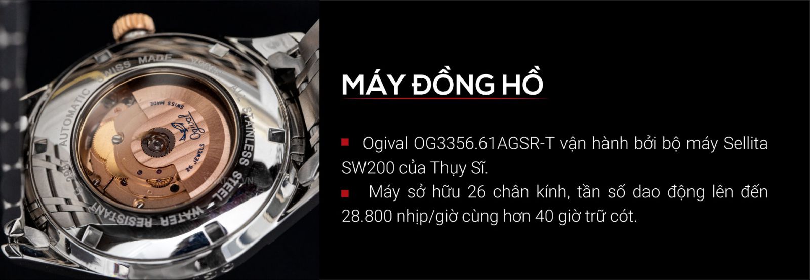 Đồng hồ Ogival OG3356.61AGSR-T