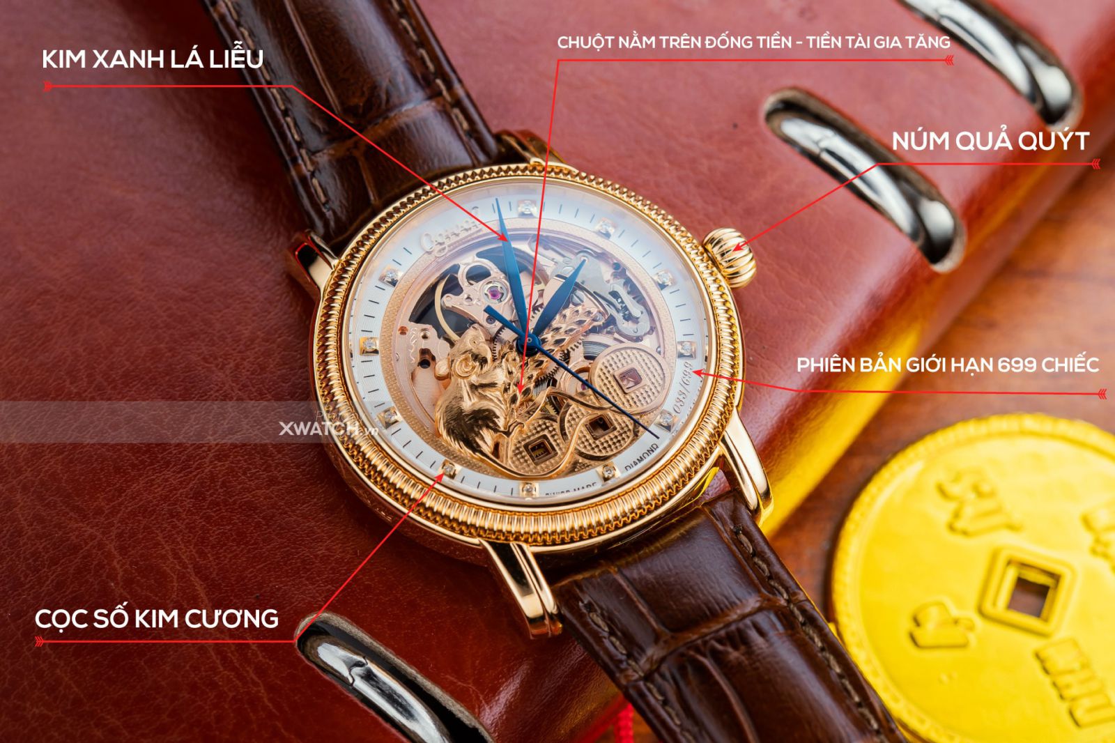 Đồng hồ Ogival OG358.51AGR-GL