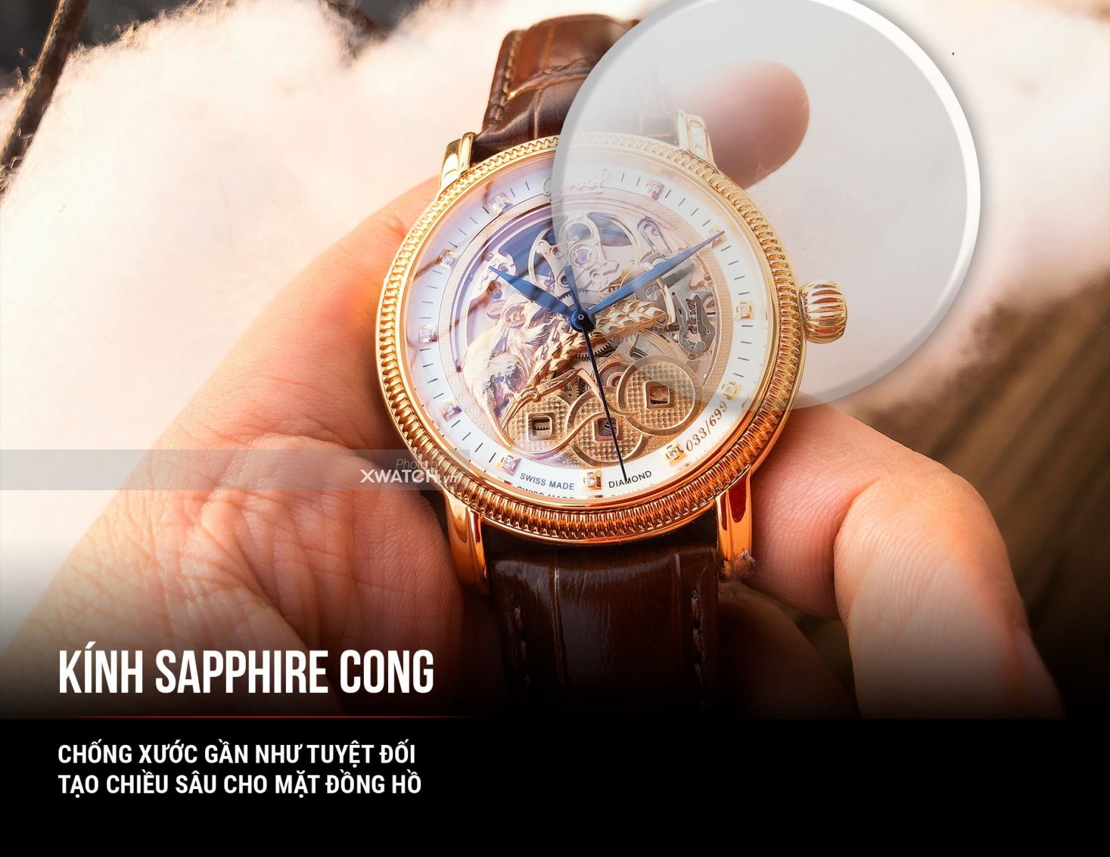 Đồng hồ Ogival OG358.51AGR-GL