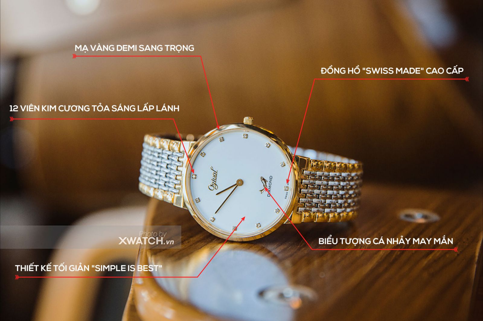 Đồng hồ Ogival OG385-021GSK-T