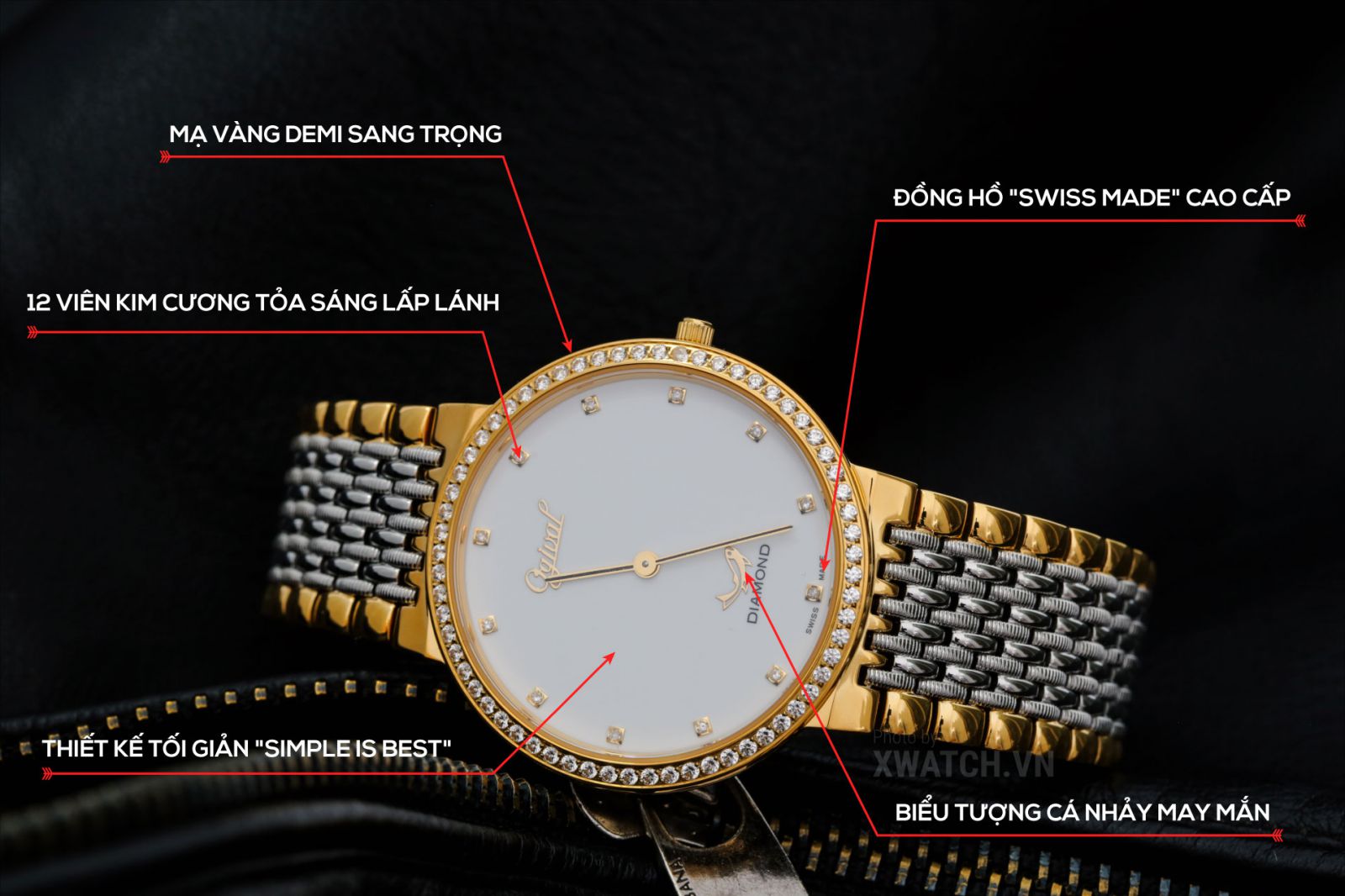 Đồng hồ Ogival OG385-022GSK-T