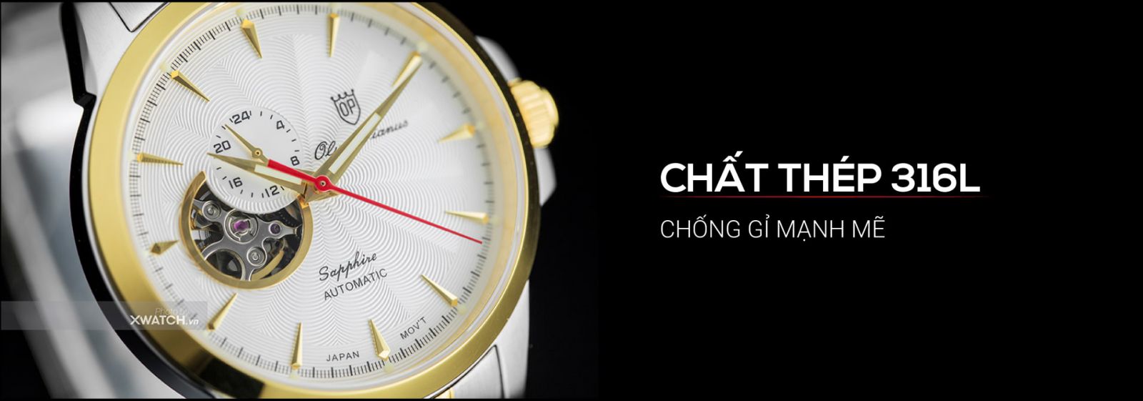 Đồng hồ Olym Pianus OP990-083AMSK-T