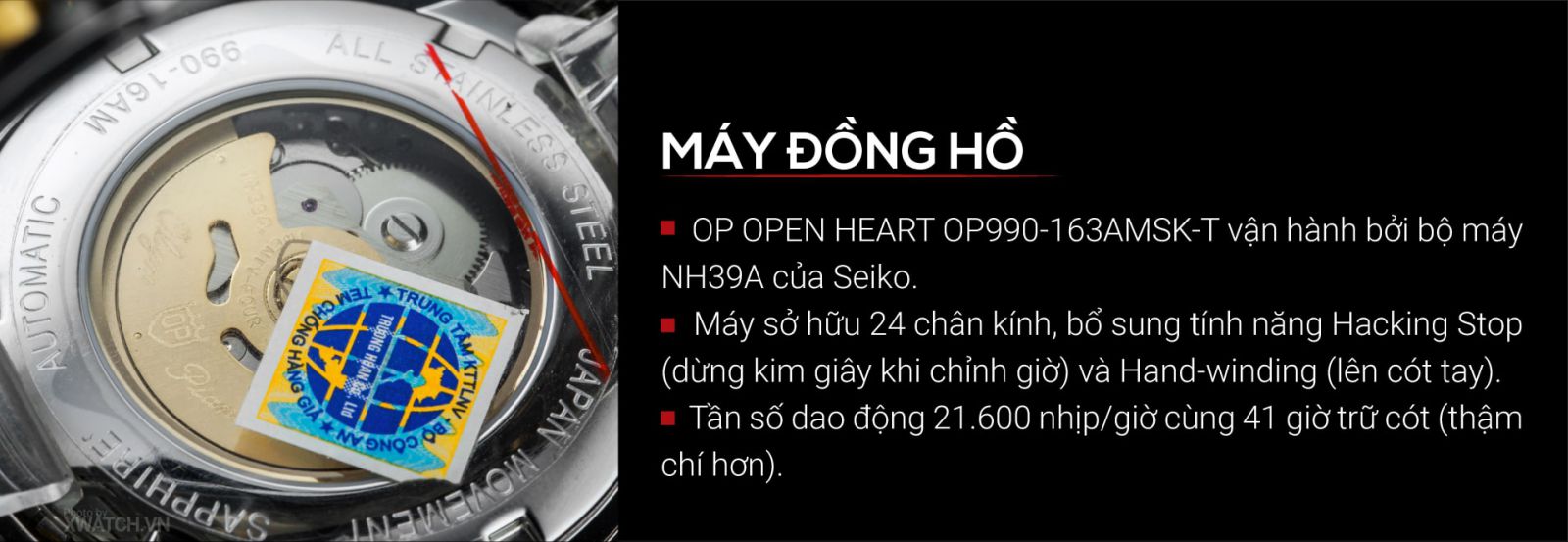 Đồng hồ Olym Pianus OP990-163AMSK-T