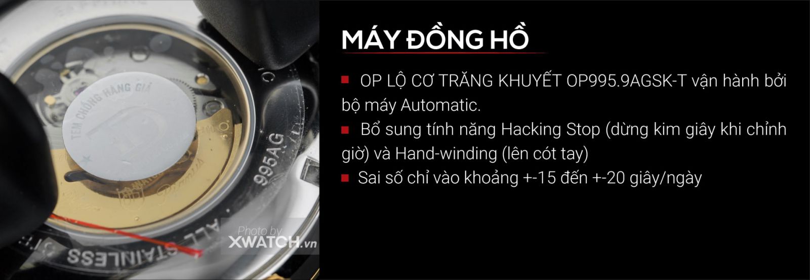 Đồng hồ Olym Pianus OP995.9AGSK-T