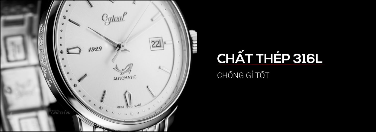 Đồng hồ Ogival OG1929-24AGS-T