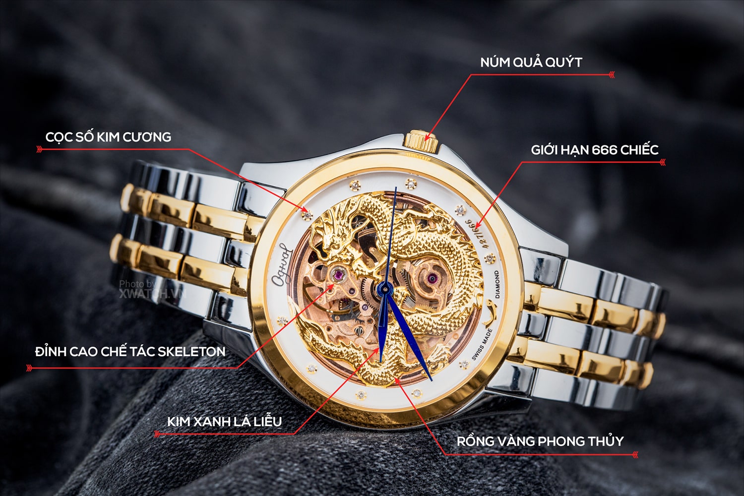 Đồng hồ Ogival OG829-65AGSK-T