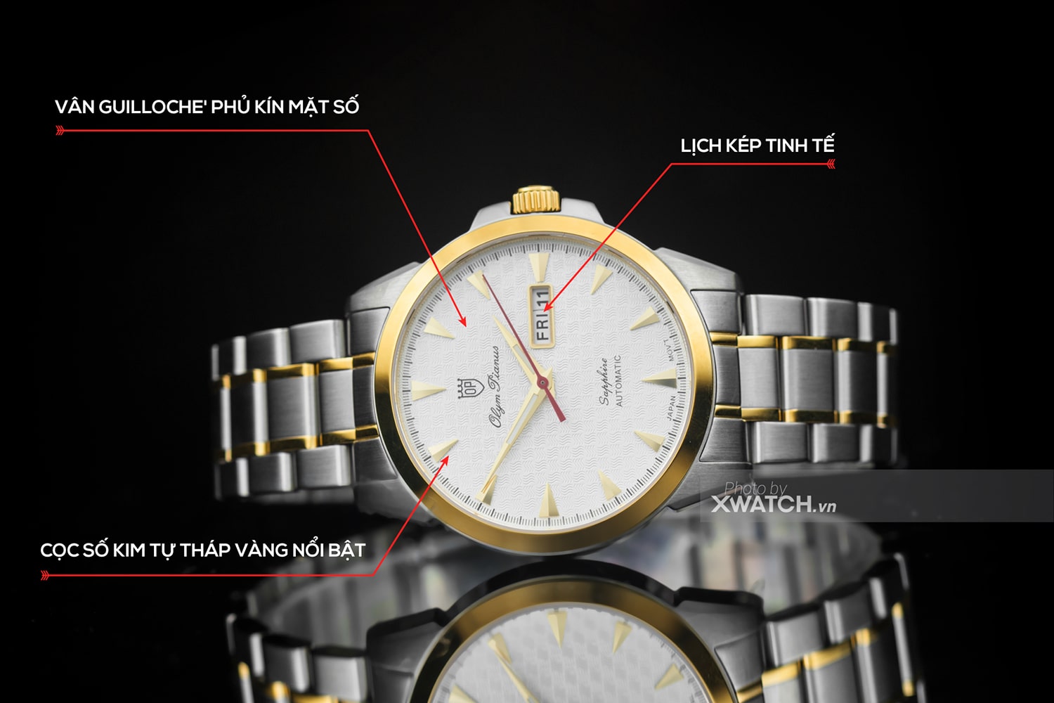 Đồng hồ Olym Pianus OP990-08AMSK-T