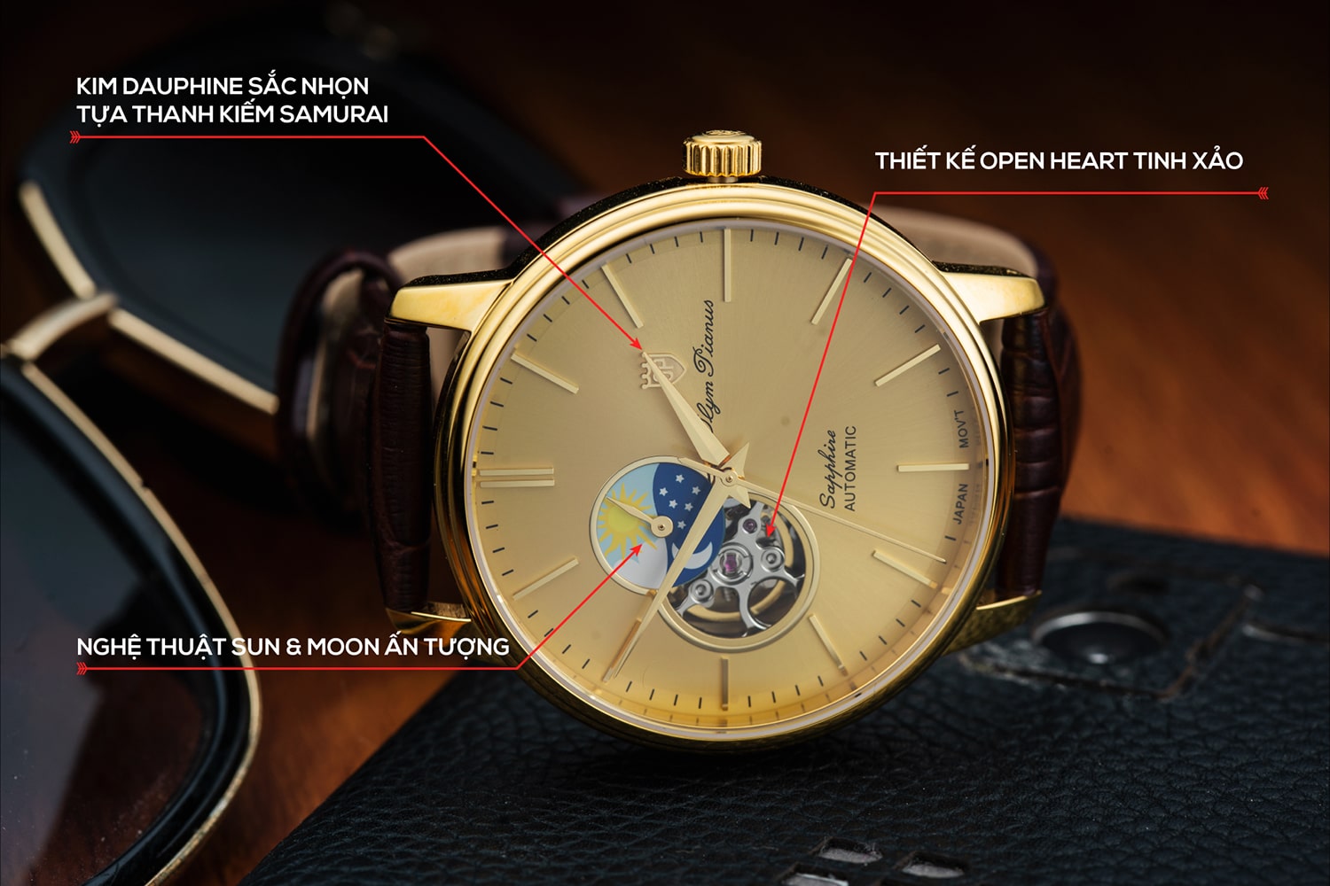 Đồng hồ Olym Pianus OP990-389AMK-GL-V