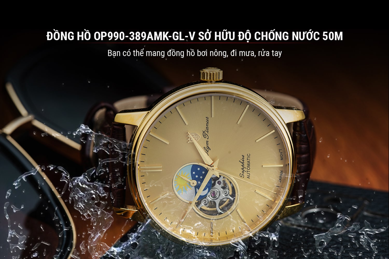 Đồng hồ Olym Pianus OP990-389AMK-GL-V