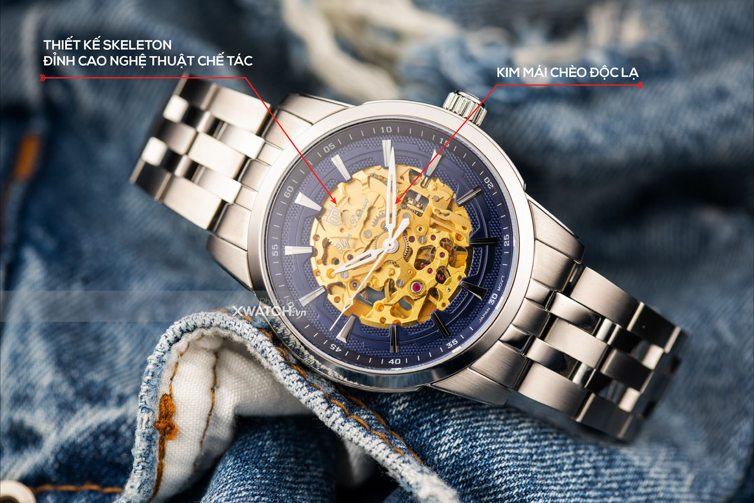 Đồng hồ Olym Pianus OP990-15AMS-X