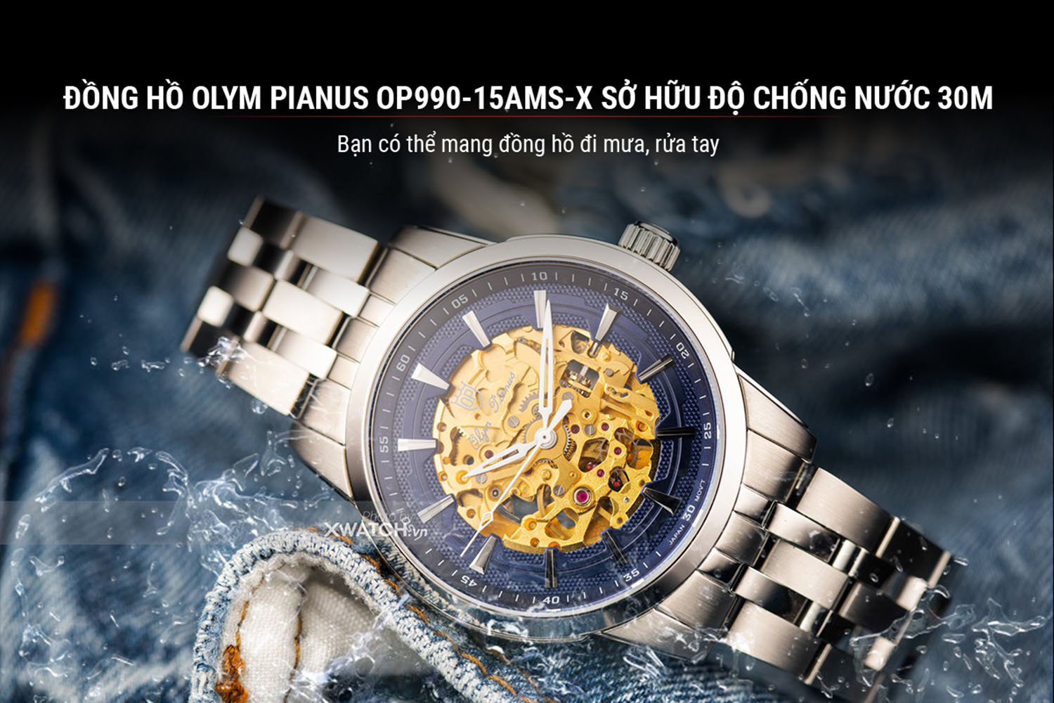 Đồng hồ Olym Pianus OP990-15AMS-X