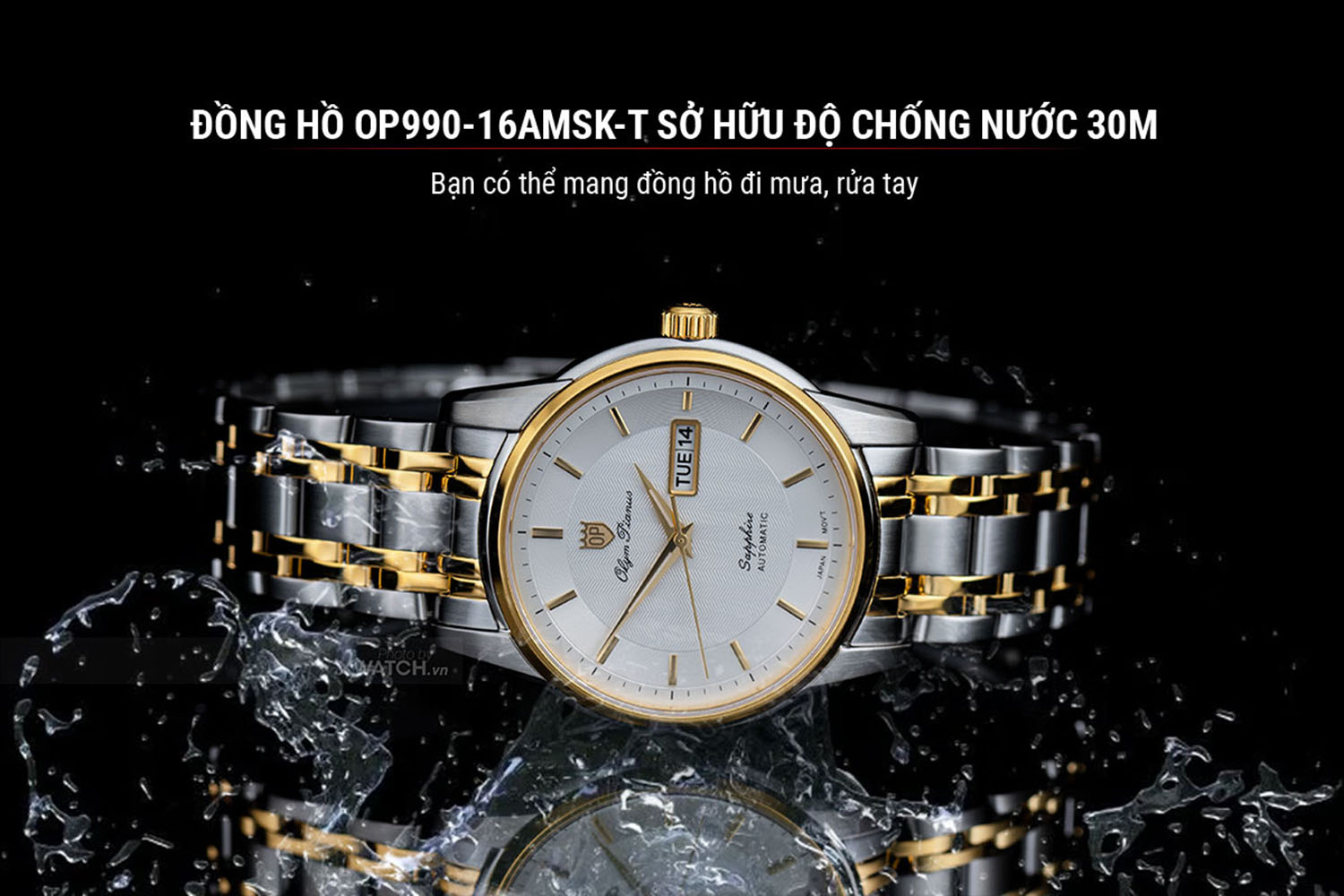 Đồng hồ Olym Pianus OP990-16AMSK-T