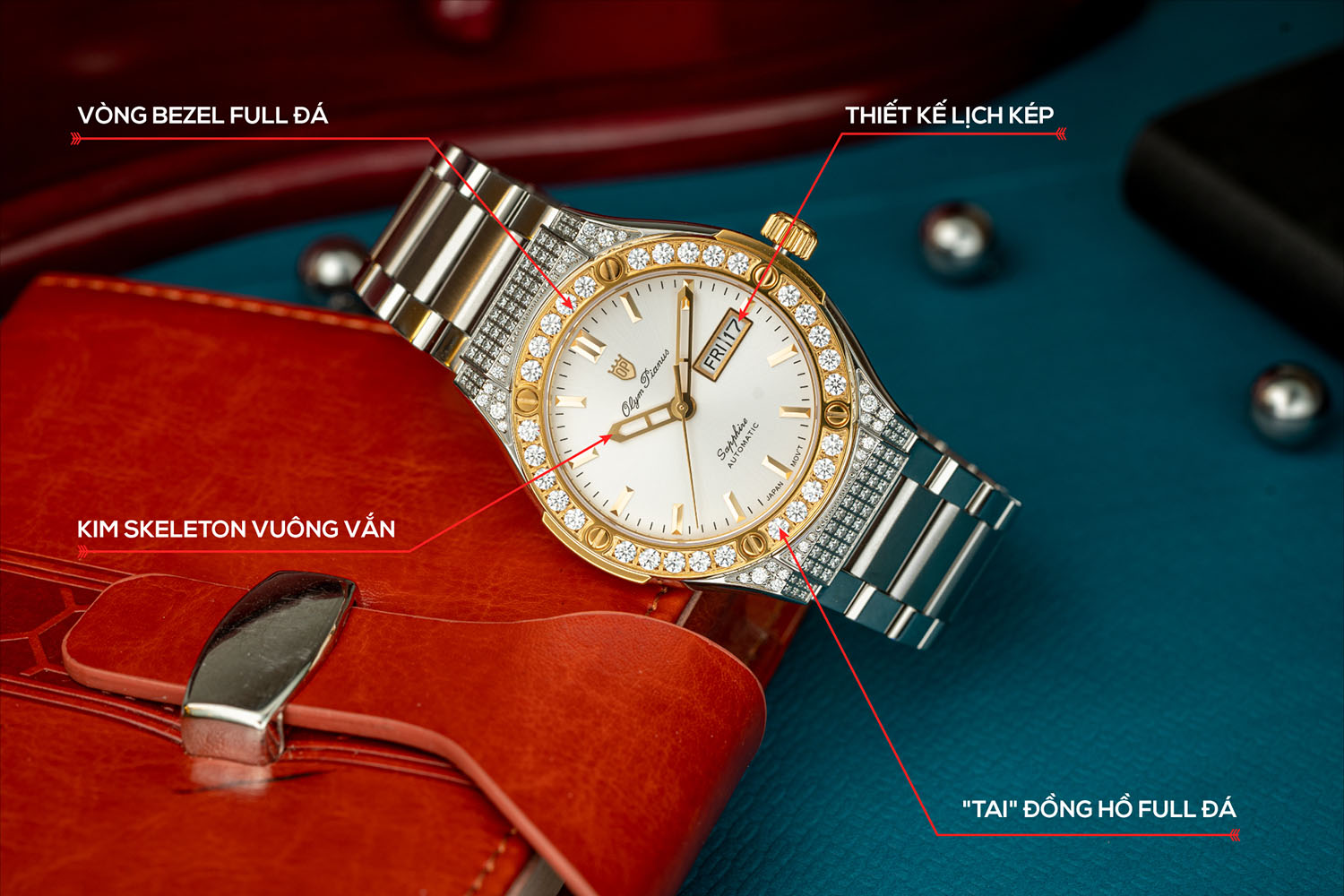 Đồng hồ Olym Pianus OP990-45ADDGSK-T