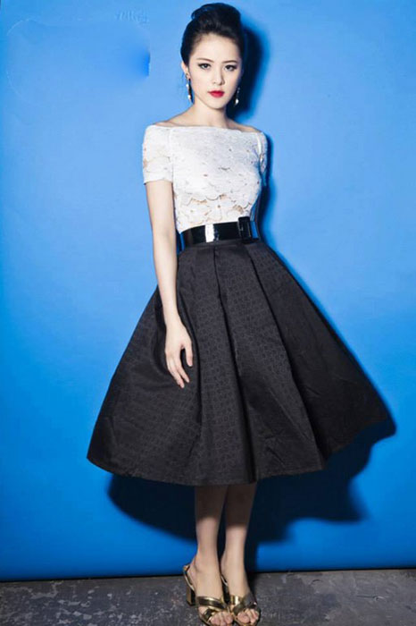 Chân váy phồng cho người béo bụng