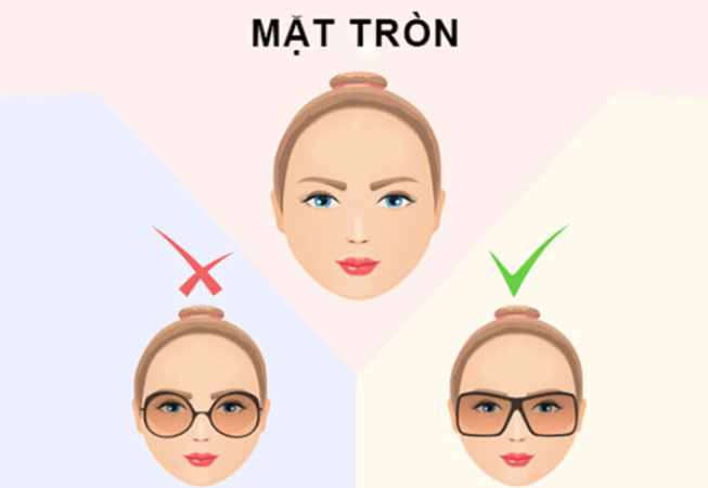 Mặt tròn không nên đeo kính nào?