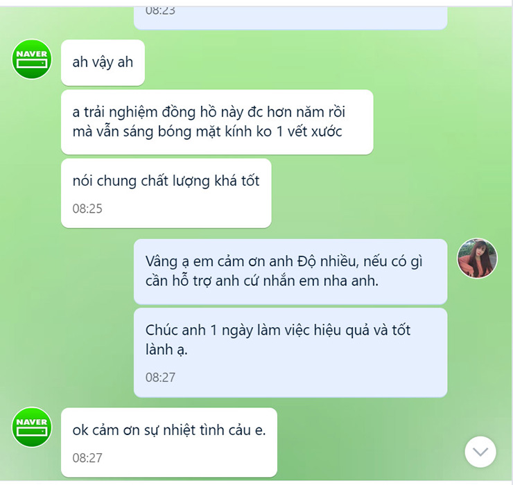 Khách hàng Xwatch review dịch vụ