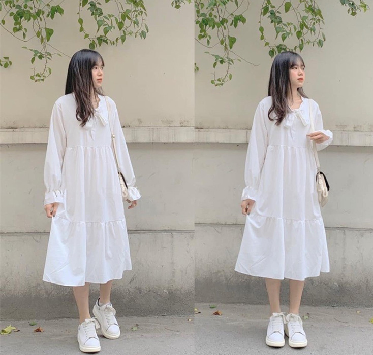 Đầm baby doll mang giày gì