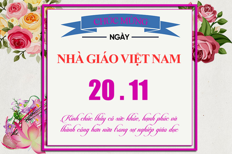 Thiệp chúc mừng ngày nhà giáo việt nam xinh