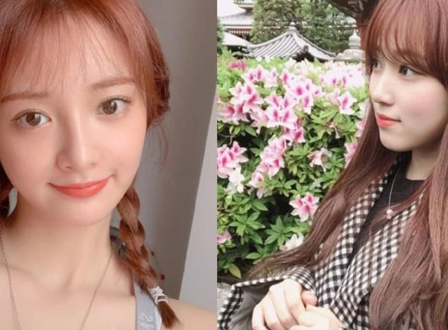 Tóc màu nâu hồng