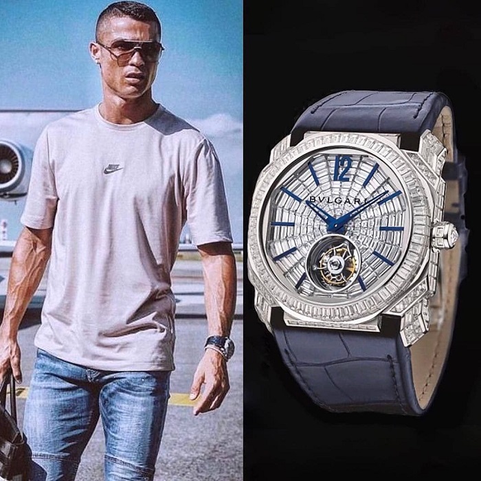 Bvlgari Octo Tourbillon Full Baguette là chiếc đồng hồ Cristiano Ronaldo hay đeo khi tham dự những sự kiện thể thao quan trọng