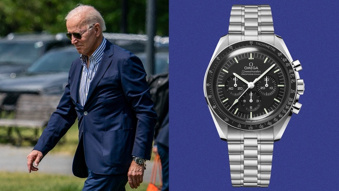 Một chiếc đồng hồ khác đến từ thương hiệu Omega cũng được Joe Biden thường xuyên đeo là chiếc Speedmaster Moonwatch