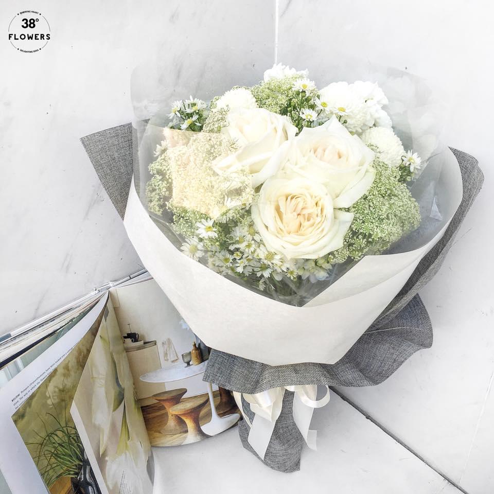 38 Degree Flower là shop hoa đẹp với các loại hoa nhập khẩu châu Âu