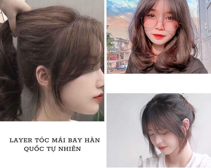 Kiểu tóc layer mái bay Hàn Quốc tự nhiên
