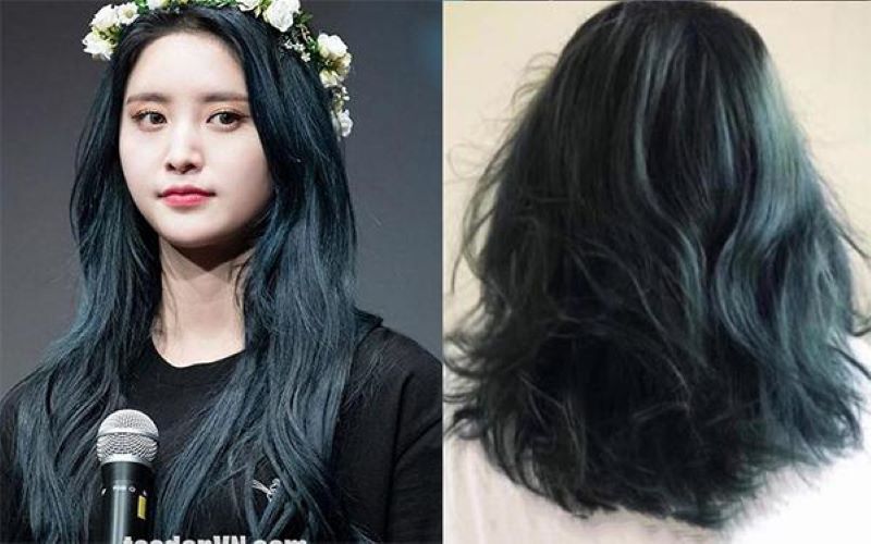 Nhuộm màu đen ánh rêu