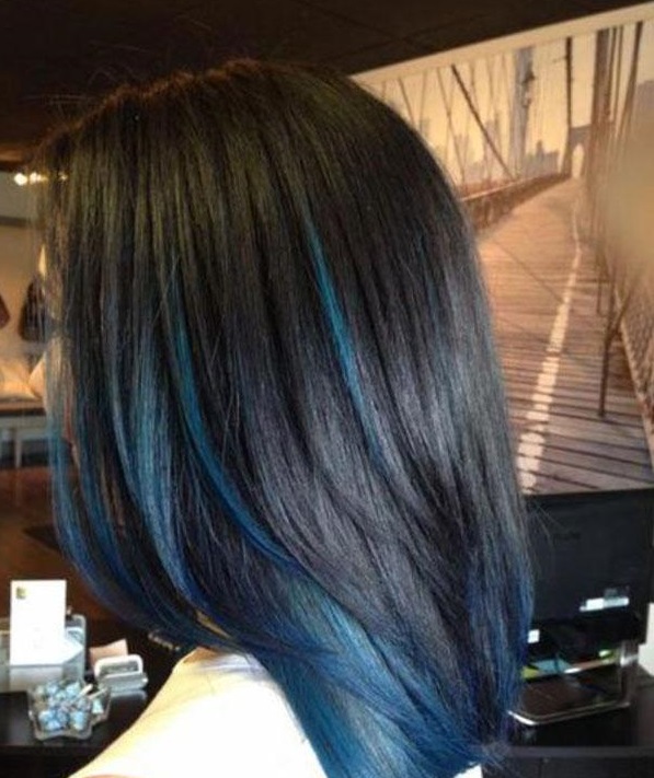 Nhuộm màu xanh đen Highlight