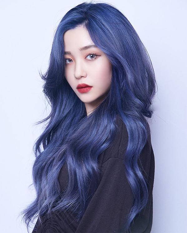 Nhuộm tóc chuẩn màu xanh đen