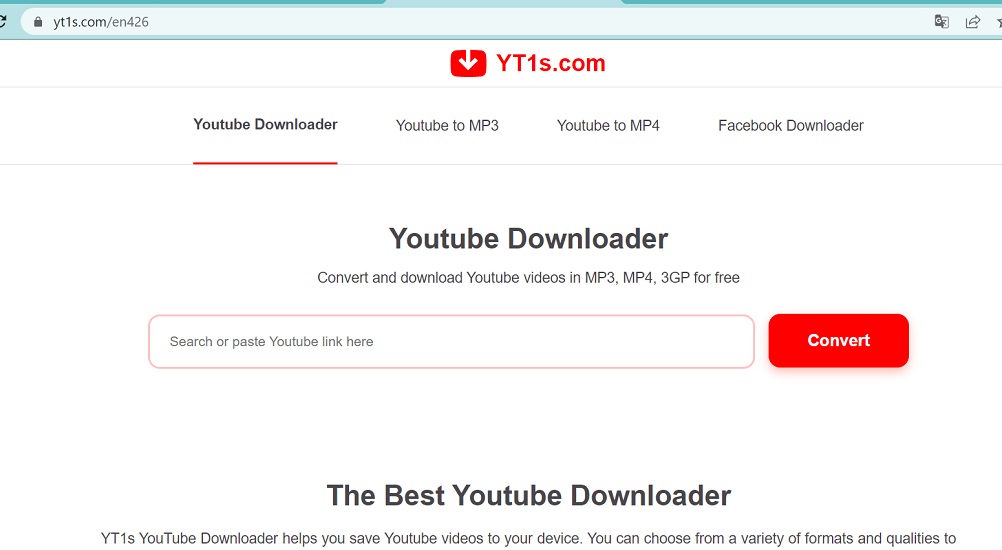 Tải video trên YouTube bằng YT1s online