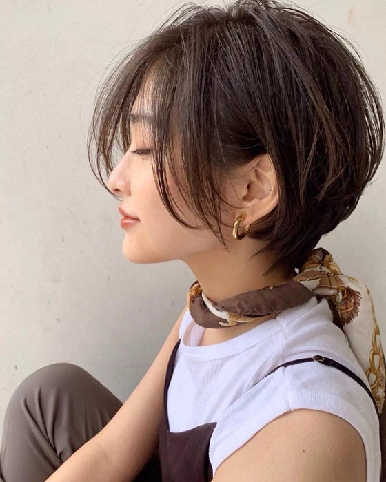 Kiểu tóc tém Nhật mái dài