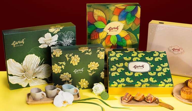 Quà tặng trung thu trà, rượu và hoa quả